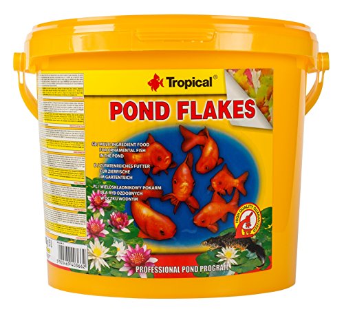 Tropical Pond Flakes 5L / 800g - Mehrkomponenten-Flocken für die tägliche Fütterung von Jungfischen großer Teichfischarten von Tropical