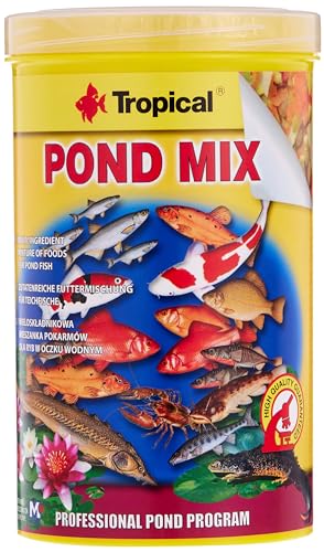 Tropical Pond Mix 1000ml / 160g - Mischung aus Mehreren Futtersorten für die tägliche Fütterung von Teichfischen von Tropical