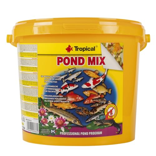 Tropical Pond Mix 5L / 800g - Mischung aus Mehreren Futtersorten für die tägliche Fütterung von Teichfischen von Tropical