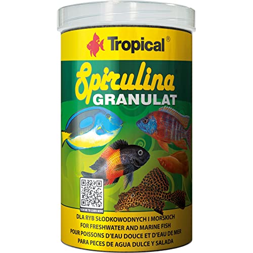 Tropical Spirulina Granulat, Pflanzliches Granulatfutter, 1er Pack (1 x 1 l) von Tropical