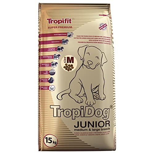 Tropical Super Premium Hundefutter mit Truthahn, Lachs und Ei, 1er Pack (1 x 15 kg) von Tropical