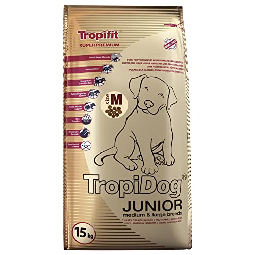 Tropical Super Premium Hundefutter mit Truthahn, Lachs und Ei, 1er Pack (1 x 15 kg) von TropiDog
