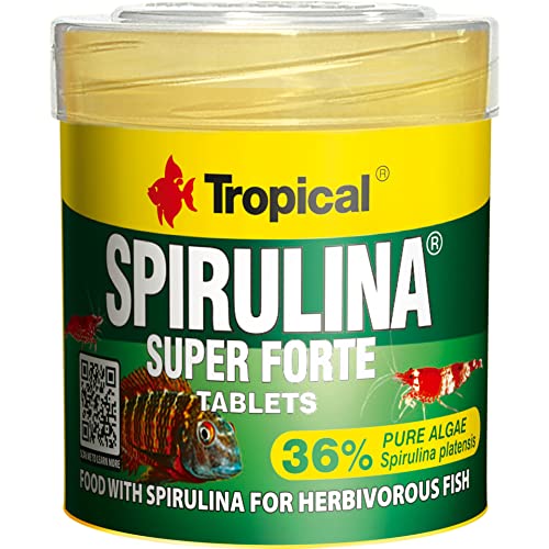 Tropical Super Spiru Tabin A Hafttabletten mit 36% Spirulina (platensis) Algen, 1er Pack (1 x 50 ml) von Tropical