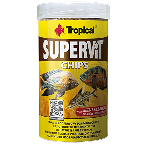 Tropical Supervit Chips 250ml/130g Beta-Glukan Mehrkomponenten-Nahrung in Form von sinkenden Chips mit Beta-Glukan Tropical Supervit Chips 250ml/130g Beta-Glukan Mehrkomponenten-Nahrung in Form von sinkenden Chips mit Beta-Glukan von Tropical