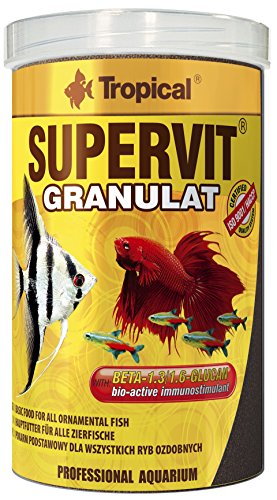 Tropical Supervit Granulat Premium Hauptfutter für alle Zierfische, 1er Pack (1 x 1 l) von Tropical