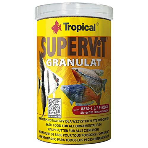 Tropical Supervit Granulat Premium Hauptfutter für alle Zierfische, 1er Pack (1 x 1 l) von Tropical