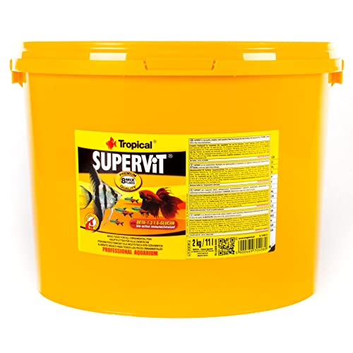 Tropical Supervit Premium Hauptfutter (Flockenfutter) für alle Zierfische, 1er Pack (1 x 11 l) von Tropical