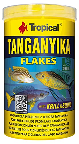 Tropical Tanganyika Flockenfutter Tanganyikaseecichliden, Tanganjika, 1er Pack (1 x 1 l) von Tropical