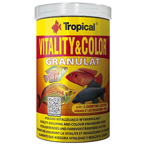 Tropical Vitality Color Granulat farbförderndes Flockenfutter, 1er Pack (1 x 1 l) von Tropical