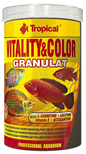 Tropical Vitality Color Granulat farbförderndes Flockenfutter, 1er Pack (1 x 5 l) von Tropical