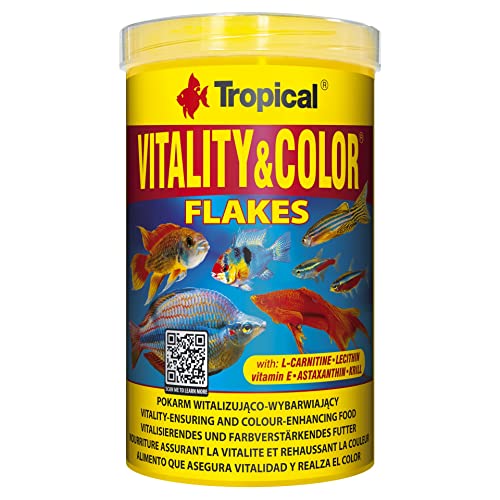 Tropical Vitality Color farbförderndes Flockenfutter, 1er Pack (1 x 1 l) von Tropical