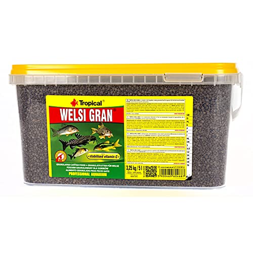 Tropical Welsi Gran Granulat für Bodenfressende Zierfische, 1er Pack (1 x 5 l) von Tropical