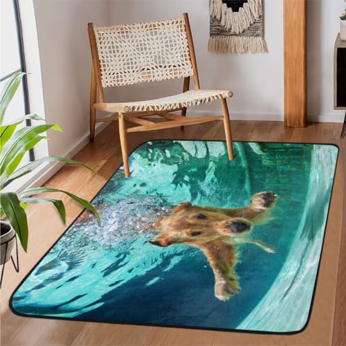 TropicalLife Puppy Dog Area Rug Carpet 152 x 99 cm, Dog Area Rugs for Living Room Bedroom Kitchen Dining Room Indoor Outdoor Large Non-Slip Floor Mat Rug TropicalLife Puppy Dog Area Rug Carpet 152 x 99 cm, Dog Area Rugs for Living Room Bedroom Kitchen Dining Room Indoor Outdoor Large Non-Slip Floor Mat Rug von TropicalLife