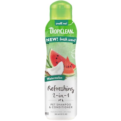 TropiClean Erfrischendes 2-In-1 Shampoo & Conditioner Für Katzen & Hunde, Wassermelone | Fellpflege Für Haustiere | 355 ML | Hergestellt in Den USA TropiClean Erfrischendes 2-In-1 Shampoo & Conditioner Für Katzen & Hunde, Wassermelone | Fellpflege Für Haustiere | 355 ML | Hergestellt in Den USA von Tropiclean