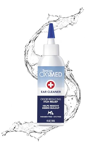 TropiClean OxyMed Ohrenreiniger - Geruchsreduzierend - Schonend, Schnelle Wirkung, Hilft Wachs Aufzulösen I Für Hunde & Katzen I Parabens- & Farbstofffrei - 118 ml TropiClean OxyMed Ohrenreiniger - Geruchsreduzierend - Schonend, Schnelle Wirkung, Hilft Wachs Aufzulösen I Für Hunde & Katzen I Parabens- & Farbstofffrei - 118 ml von Tropiclean