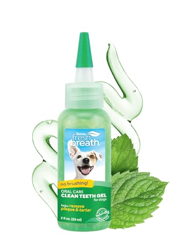 Frischer Atem von TropiClean - Mundpflege-Gel für Hunde, Haustiere, Katzen - Bürstenlos - Entfernt Plaque, Zahnstein und hilft bei Zahnfleischerkrankungen - Original - 59 ml von Tropiclean
