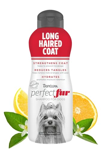 Tropiclean PerfectFur Long Haired Coat Shampoo for Dogs, 16oz - Made in USA - Unique Breed Specific Formula for Detangling & Dematting Long Haired Dogs - Effectively Moisturizes - Naturally Derived von Tropiclean