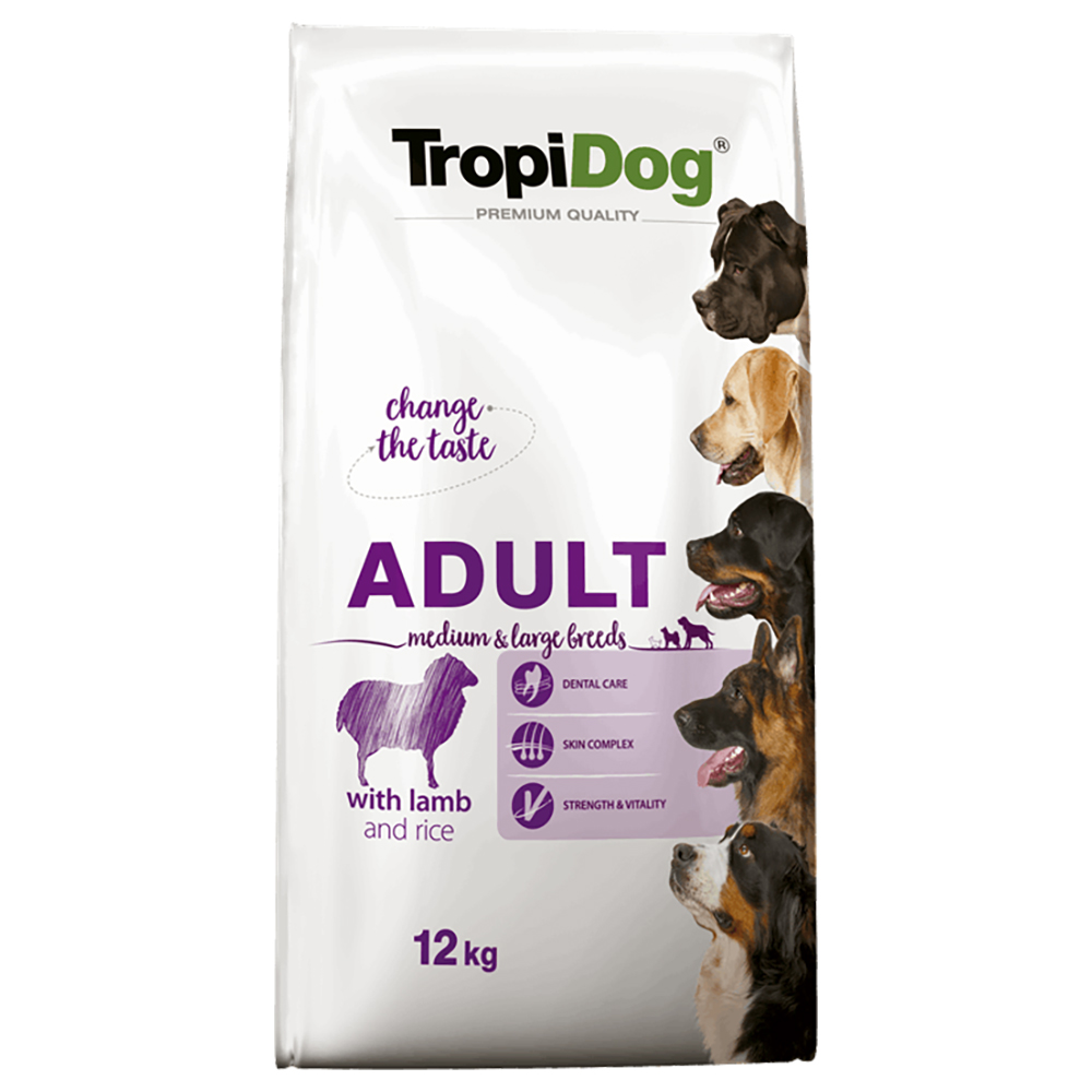 Tropidog Premium Adult Medium & Large Lamm & Reis - 12 kg von Tropidog