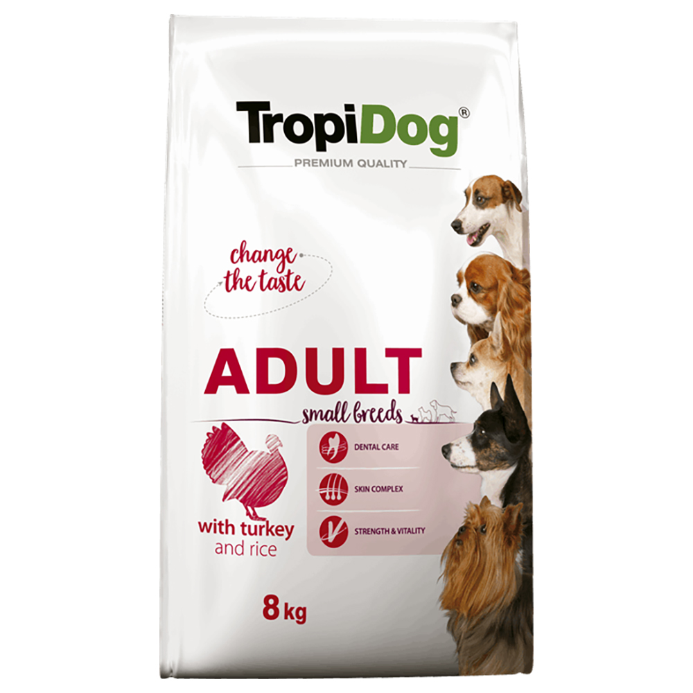 Tropidog Premium Adult Small Truthahn & Reis - 8 kg von Tropidog