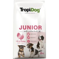 Tropidog Premium Junior Small & Medium Truthahn & Reis - 8 kg von Tropidog
