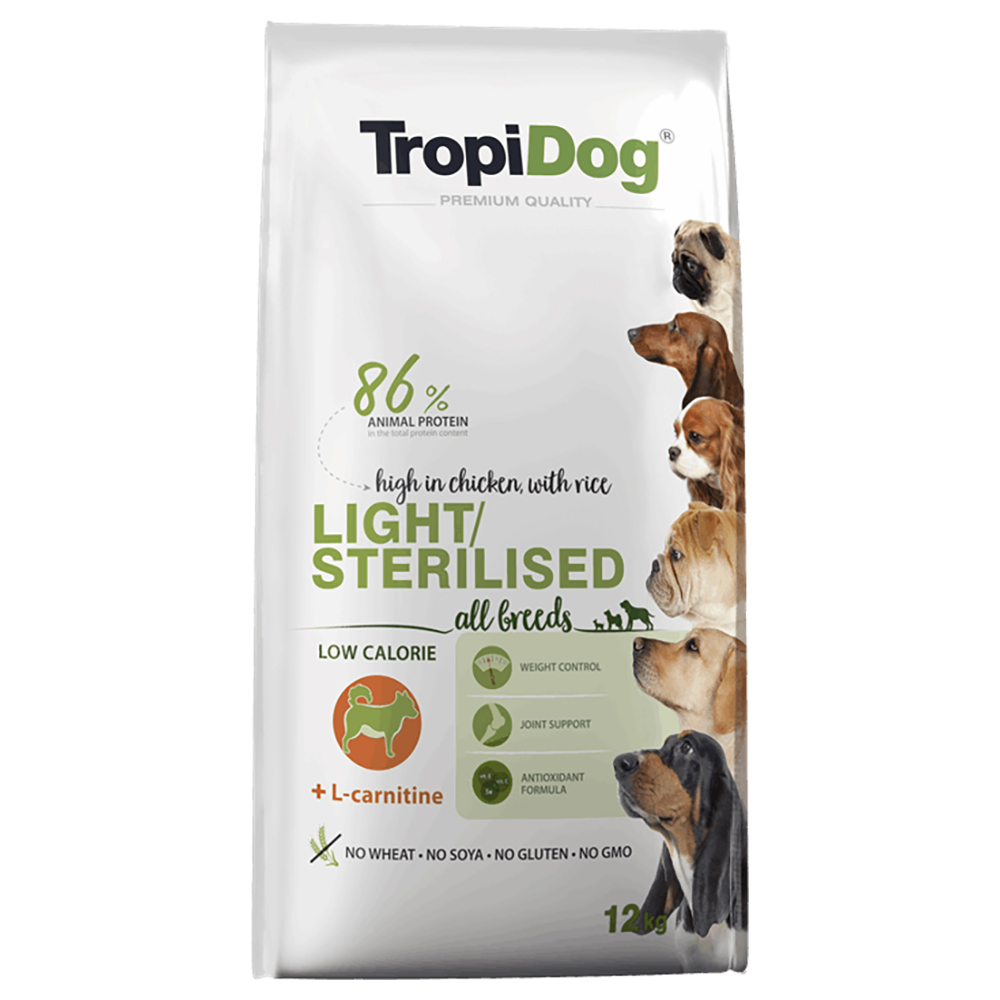 Tropidog Premium Light Huhn - Sparpaket: 2 x 12 kg von Tropidog