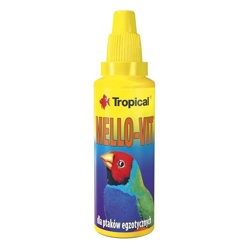 Tropical Mello-VIT für Exotische Vögel, Flüssigkeit, 3E+1g, Geschmacklos, Mikroelement-Zusatz für Rotkanarienvögel, Stärkt Kondition und regt Gesang an, Von Tierärzten empfohlen von Tropifit
