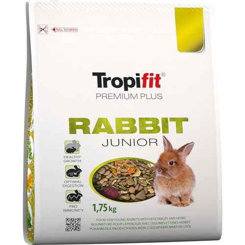 Rabbit JUNIOR TROPIFIT Premium Plus - Vollwertfutter für Junge Kaninchen 1,75kg von Tropifit