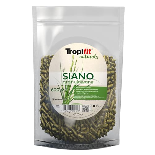 Tropifit Naturals Luzerne-Pellets für Kaninchen und Nager | Reich an pflanzlichem Eiweiß | Unterstützt Knochengesundheit | Mit Beta-Carotin für Fell & Augen 600g von Tropifit