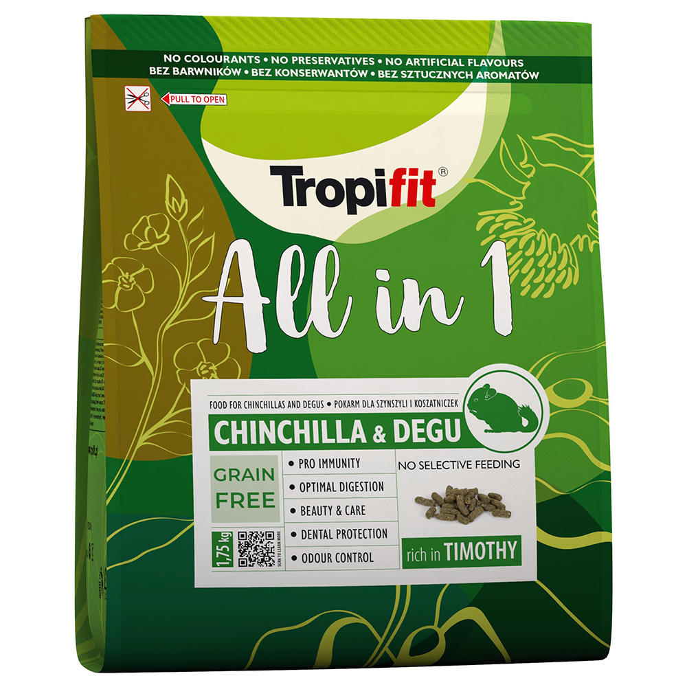 Tropifit All in 1 Chinchila & Degu - Sparpaket: 2 x 1,75 kg von Tropifit