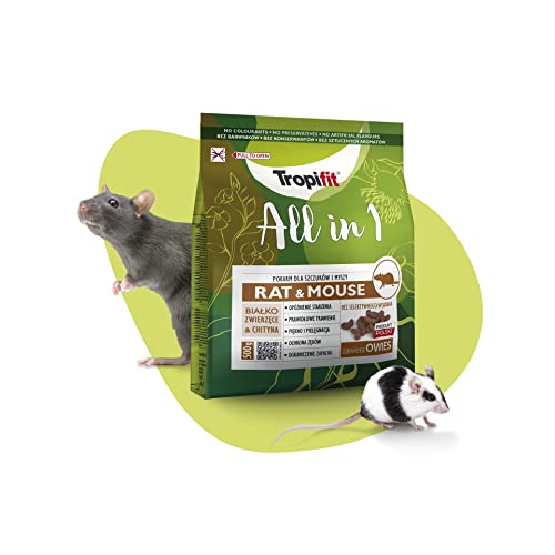 Tropifit All in 1 Rat & Mouse – Futter für Ratten und Mäuse – extrudiertes Alleinfutter Mit Getreidekörnern, tierischem Protein und Chitin Tropifit All in 1 Rat & Mouse – Futter für Ratten und Mäuse – extrudiertes Alleinfutter Mit Getreidekörnern, tierischem Protein und Chitin von Tropifit