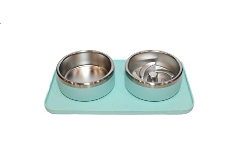 Trot Pets Premium Hundenäpfe | Edelstahlnapf-Set für kleine, mittelgroße oder große Hunde | rutschfestes Futter und Wasser langsamer Futterspender | langlebig, BPA-frei, rutschfest, spülmaschinenfest Trot Pets Premium Hundenäpfe | Edelstahlnapf-Set für kleine, mittelgroße oder große Hunde | rutschfestes Futter und Wasser langsamer Futterspender | langlebig, BPA-frei, rutschfest, spülmaschinenfest von Trot Pets