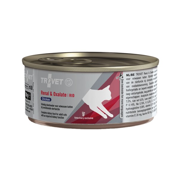 TROVET Renal & Oxalate RID (Chicken) Katze - 6 x 100 g Dosen von Trovet