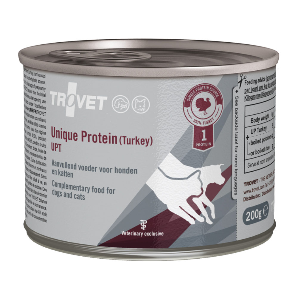 TROVET Unique Protein UPT - Turkey - 6 x 400 g von Trovet