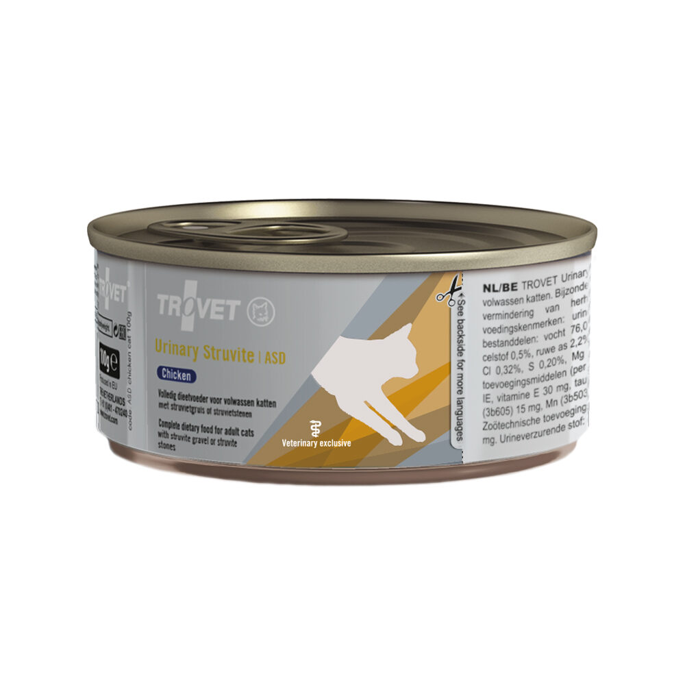 TROVET Urinary Struvite ASD (Chicken) Katze - 12 x 200 g Dosen von Trovet