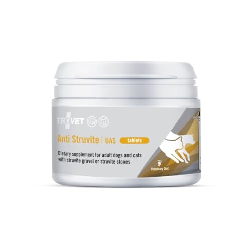 Trovet Anti Struvite UAS Tabletten | 30 Stück | Diät-Ergänzungsfuttermittel für Erwachsene Hunde und Katzen | Zur Unterstützung bei Struvitkristallen | Auflösung und Prävention von Trovet