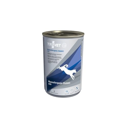 Trovet Hypoallergenic Kaninchen-Reis RRD | 6 x 400 g | Diätalleinfutter für Hunde mit Futtermittelunverträglichkeiten und Futtermittelintoleranzen | Getreidefreie Rezeptur von Trovet