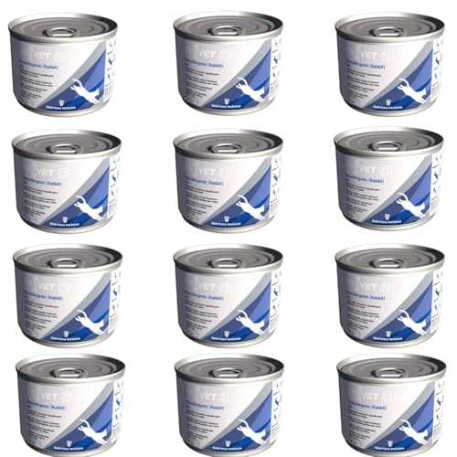 Trovet Hypoallergenic Kaninchen & Reis RRD | 12 x 200 g | Diät-Alleinfuttermittel für Katzen mit Futtermittelunverträglichkeiten | Kann hilfreich dabei Sein Juckreiz zu reduzieren von Trovet