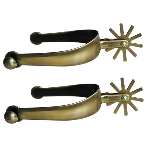 Trrymbbe 1 Paar Sporen für Cowboy -Stiefel, Vintage Zink Alloy Horse Cowboy -Stiefel Sporen mit rotierbarem Gang 4 Zoll für Männer Reitliebhaber Trrymbbe 1 Paar Sporen für Cowboy -Stiefel, Vintage Zink Alloy Horse Cowboy -Stiefel Sporen mit rotierbarem Gang 4 Zoll für Männer Reitliebhaber von Trrymbbe