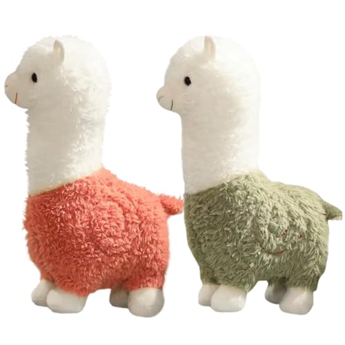 Trrymbbe Alpaka gefülltes Tier 2pcs 10 Zoll entzückend Lama gefülltes Tier mit Langer Künste Baumwolle kuschelisch Alpaka Plüsch für Wohnkultur, Kinderspielzeug, Spielzeug von Trrymbbe