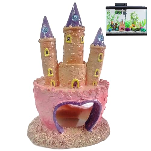 Trrymbbe Fischhaus für Aquarium, Harzaquarium -Dekorschlos von Trrymbbe