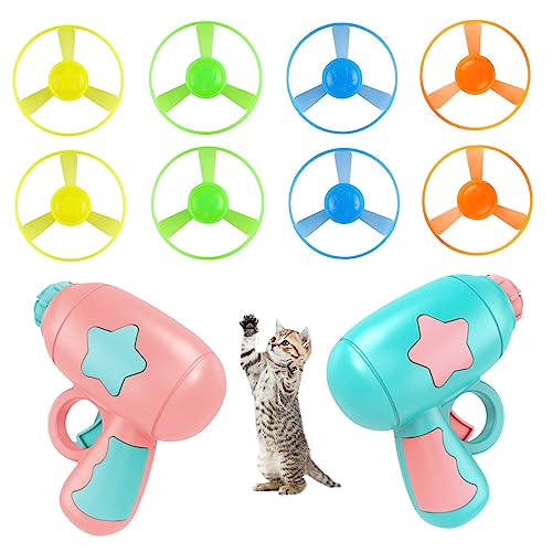 Trrymbbe Flying Disc Launcher für CAT 10pcs/Set, niedliche farbenfrohe interaktive Katzen, die Saucer -Shooter -Spielzeug für Innentraining im Innenbereich verfolgen Trrymbbe Flying Disc Launcher für CAT 10pcs/Set, niedliche farbenfrohe interaktive Katzen, die Saucer -Shooter -Spielzeug für Innentraining im Innenbereich verfolgen von Trrymbbe