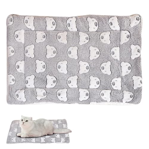 Trrymbbe Hundebettmatte, graue Farbbärenmuster Hundekiste, 12 x 16 Zoll, weiches und warmes Katzenbett, Bequeme Stoffkatze für Zuhause Trrymbbe Hundebettmatte, graue Farbbärenmuster Hundekiste, 12 x 16 Zoll, weiches und warmes Katzenbett, Bequeme Stoffkatze für Zuhause von Trrymbbe