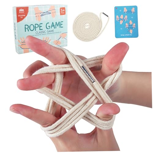 Trrymbbe Katzen Cradles String Elastic Finger Hand Cotton Seil Sace Streich Spielzeug mit 10 Unterrichtskarten, traditionelles Bildungskatze Cradles -Spiel für Kinder und AdultScats Trrymbbe Katzen Cradles String Elastic Finger Hand Cotton Seil Sace Streich Spielzeug mit 10 Unterrichtskarten, traditionelles Bildungskatze Cradles -Spiel für Kinder und AdultScats von Trrymbbe