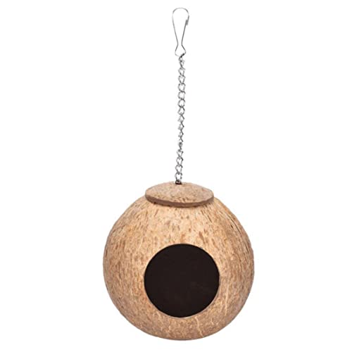 Trrymbbe Kokosnussvogel -Nistbett Holz Papagei Nisthaus Hanging Kette Käfig Kauspielzeug für Vogelkokosnuss Nest Trrymbbe Kokosnussvogel -Nistbett Holz Papagei Nisthaus Hanging Kette Käfig Kauspielzeug für Vogelkokosnuss Nest von Trrymbbe