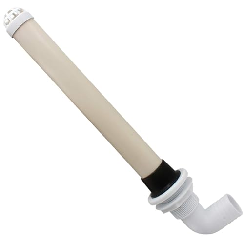 Trrymbbe Livewell Overflow Abflussrohr, 17, 7 Zoll 90 Grad Live Well Drain Rohr passt auf alle 1-1/2-durch-Rumpfbootstopfen von Trrymbbe