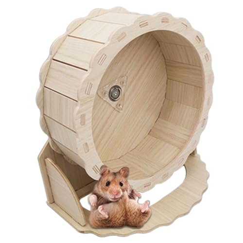 Trsnzul Hamsterrad 1 Stück Laufrad Hamster Holz Übungsrad für Hamster Holz Laufrad Hamster Kleintierspielzeug Laufrad Leise Hamster Zubehör Hamsterlaufrad Hamster Holzlaufrad Holzübungsrad von Trsnzul