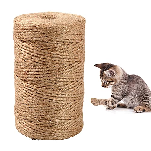 Trsnzul Sisalseil 1 Rolle Natural Sisal Seil Katzenseil Kratzbaum Sisalseil für Kratzbaum Sisal Seil Kratzbaum Seil Kratzbaumland Sisalseil Kratzbaum Zubehör Seil Katzenkratz-Hanfseilzubehör 6mm x 20m von Trsnzul