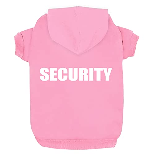 Izefia Hunde Kapuzenpulli Security Rdc Pet Bekleidung Hunde Shirt Wärmer Pullover Baumwoll Jackett Mantel Kleiner Hund Mittlerer Hund (Pink,XS) von Izefia