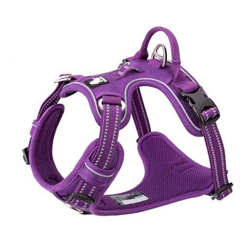Truelove True Love Hundegeschirr, kein Ziehen, verstellbar, reflektierend, weiches Nylon, für kleine und große Haustiere, TLH56512 (M, Violett) Truelove True Love Hundegeschirr, kein Ziehen, verstellbar, reflektierend, weiches Nylon, für kleine und große Haustiere, TLH56512 (M, Violett) von Truelove
