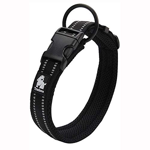 Truelove Dog Training Halsband tlc5011 Reflektierende Premium Accessoires aus Duraflex Schnalle Nylon schwarz, von Truelove